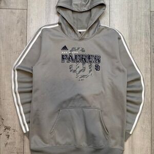 Grey Adidas San Diego Padres hoodie MEN SIZE XL